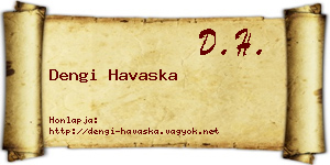Dengi Havaska névjegykártya